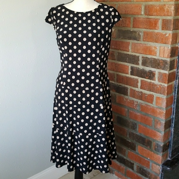 anne klein polka dot dress